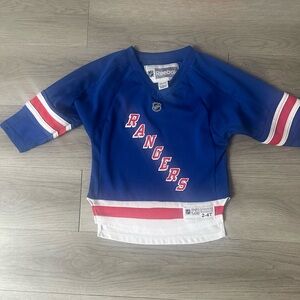 Vintage Reebok Kids Blue NY  Rangers Shirt Hockey Jersey-size 2-4T